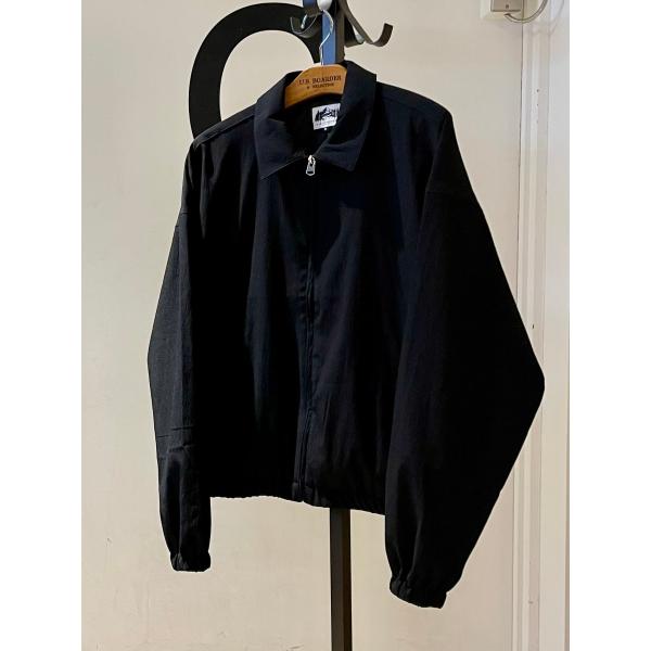 U.S.BOARDER ユーエスボーダー スウィングトップ ナイロンジャケット シワ加工 ブラック