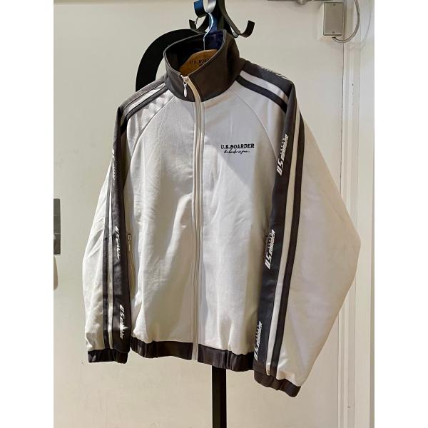 U.S.BOARDER ユーエスボーダー トラックジャケット フェイクスエード ベロア風 アイボリー