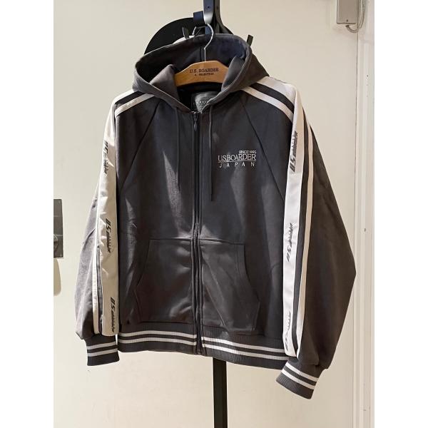 U.S.BOARDER ユーエスボーダー トラックジャケット パーカー hoodie チャコール グ...