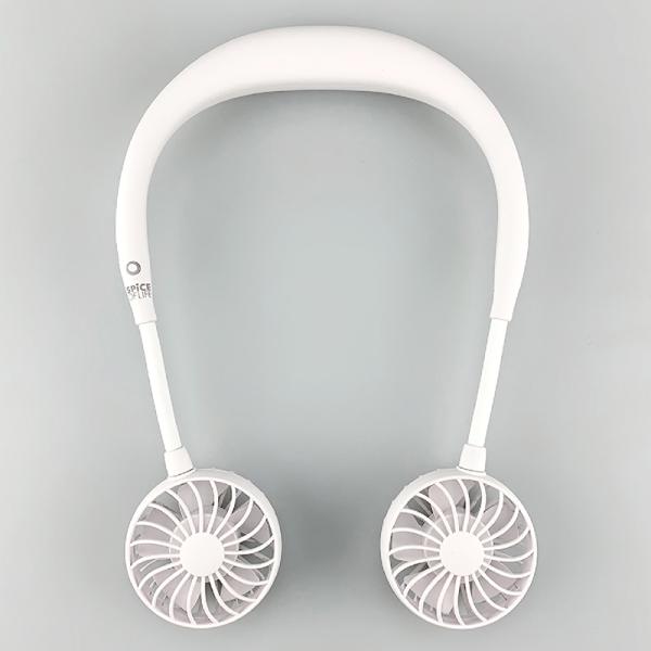 ポータブルファン W Fan ホワイト 熱中症対策 扇風機 ダブルファン サーキュレーター アピデ ...