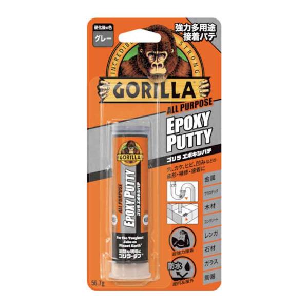 パテ ゴリラエポキシパテ NO1781 練るだけ 水中 補修 強力 防水 穴埋め 成形 耐水 DIY...