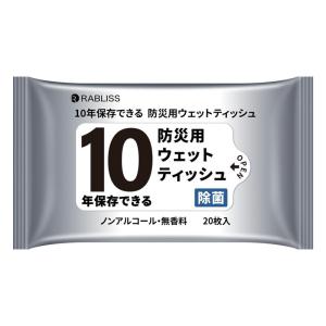 ウェットティッシュ 10年保存できる 防災用ウェットティッシュ 20枚入 KO402 10,000袋セット 防災グッズ 消臭 抗菌 KAEI 北海道配送不可 代引不可