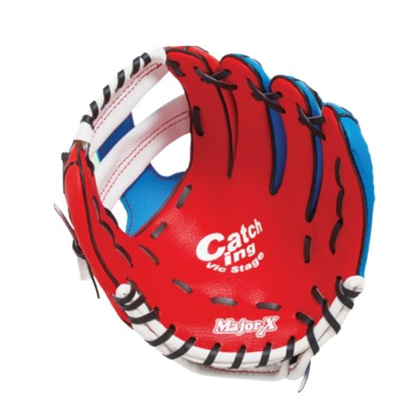 グラブ ファミリーグローブ グラブ レッド×ブルー BG80-73 左右選択 グローブ 野球 練習 ...