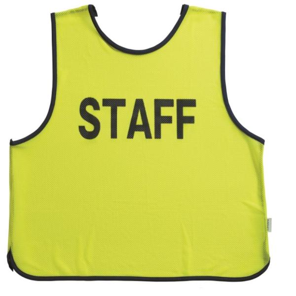 受注生産 メッシュビブスSTAFF EKB415 カラー選択 イベント 運動会 ビブス 再生ポリエス...