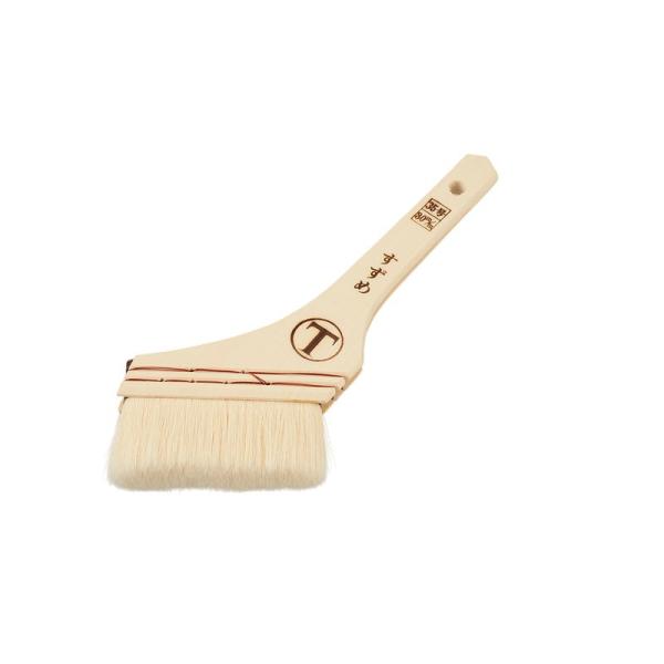 すずめニス 筋違 白 35号／80mm 1017510085 刷毛 塗料 ラッカー ニス用 水性塗料...