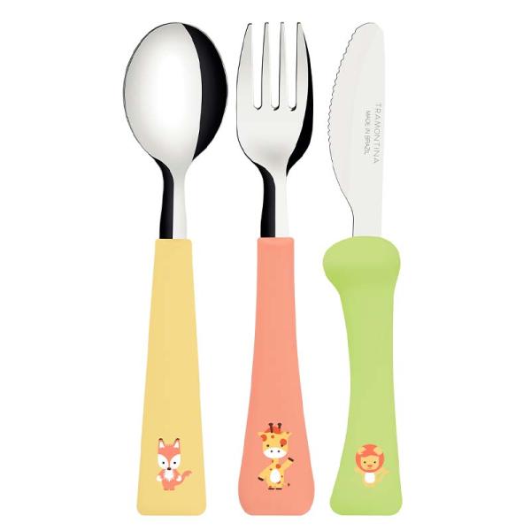 ベビー用カトラリー ベイビーフレンズ 子供用 ナイフ&amp;スプーン&amp;フォークセット 23797/906 ...