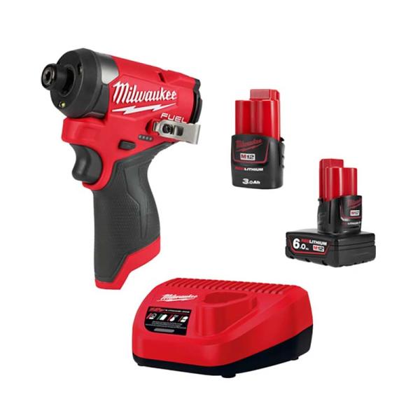 電動工具 M12 FUEL インパクトドライバー 6.0Ah&amp;3.0Ahキット M12FID2-63...
