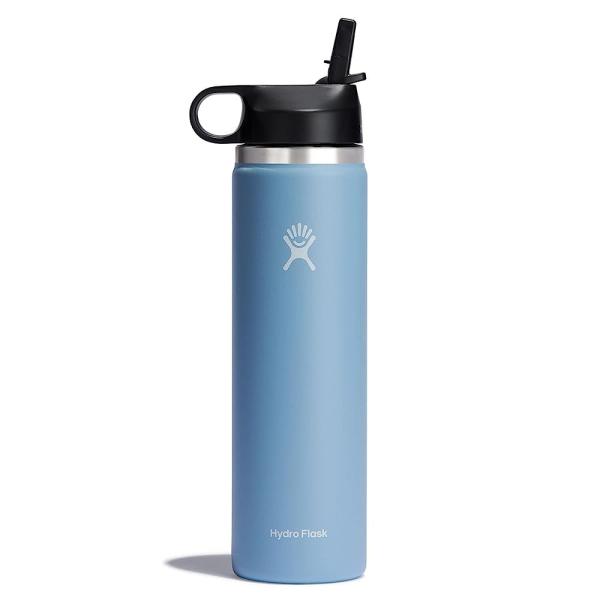 HYDRO FLASK 24 OZ WIDE MOUTH STRAW LID RAIN