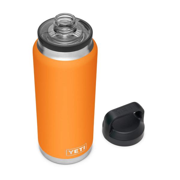 YETI Rambler 36オンス ボトル キャップ付き 真空断熱 ステンレス製、キングクラブ