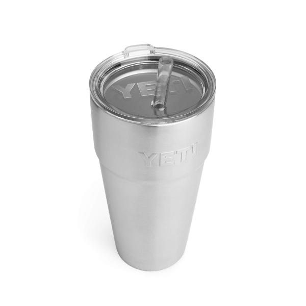 YETI Rambler 26オンス ストローカップ ストロー蓋付き 真空断熱 ステンレス製、ステン...