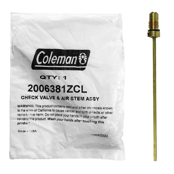 COLEMAN CHECK VALVE &amp; AIR STEM ASSEMBLY ITEM #: 20...