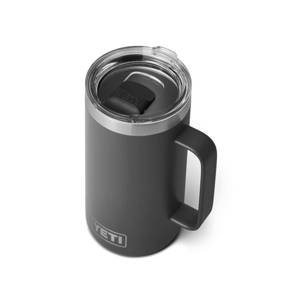 YETI Rambler 24オンス マグカップ マグスライダー蓋付き 真空断熱 ステンレス製、チャ...