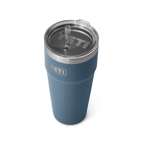 YETI Rambler 26オンス ストローカップ ストロー蓋付き 真空断熱 ステンレス製、ノルデ...