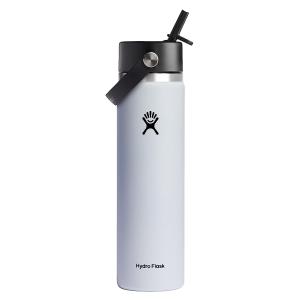 HYDRO FLASK 24 OZ WIDE FLEX STRAW CAP WHITE