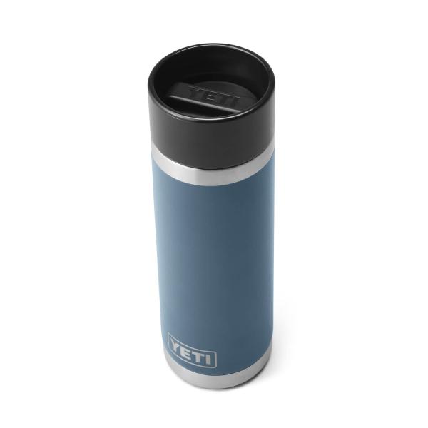 YETI Rambler 18オンス ボトル キャップ付き 真空断熱 ステンレス製、ノルディックブル...