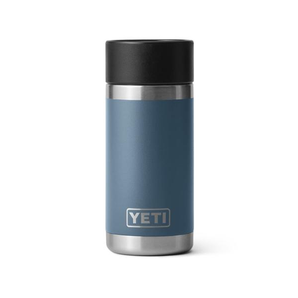 YETI Rambler 12オンス ボトル キャップ付き 真空断熱 ステンレス製、ノルディックブル...