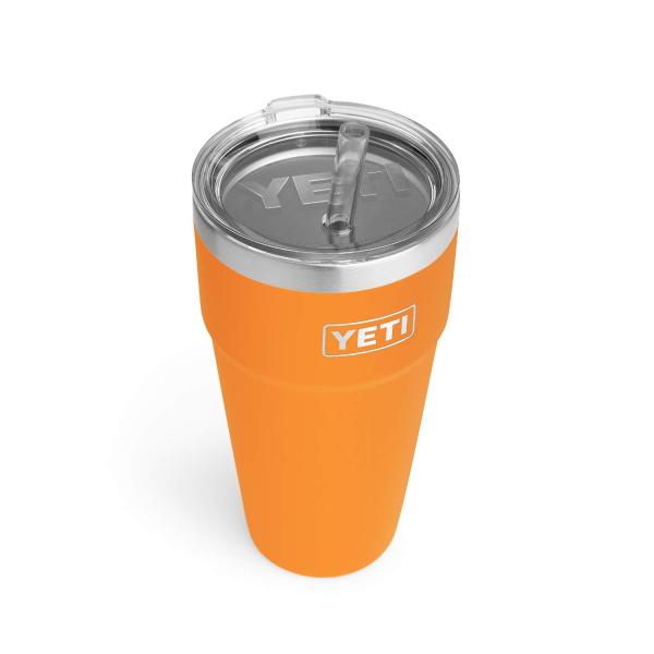 YETI Rambler 26オンス ストローカップ ストロー蓋付き 真空断熱 ステンレス製、キング...
