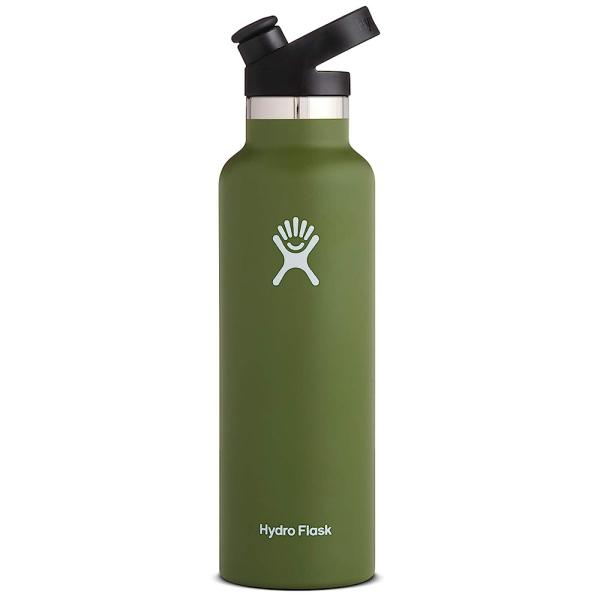HYDRO FLASK 21 OZ WATER BOTTLE, SPORT CAP - OLIVE