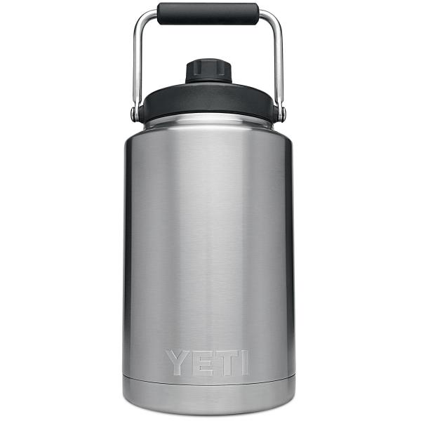 YETI Rambler 1ガロン ジャグ マグキャップ付き 真空断熱 ステンレス製、ステンレス