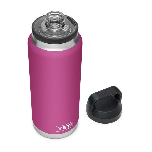 YETI Rambler 36オンス ボトル キャップ付き 真空断熱 ステンレス製、プリックリーピア...