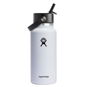HYDRO FLASK 32 OZ WIDE FLEX STRAW CAP WHITE