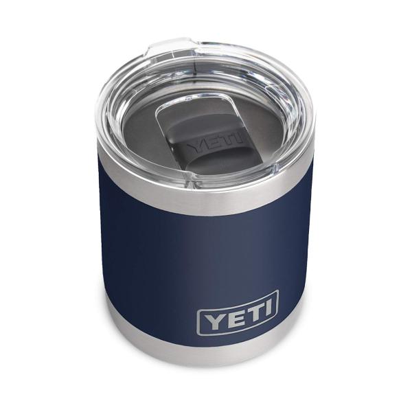 YETI Rambler 10オンス ローボール マグスライダー蓋付き 真空断熱 ステンレス製、ネイ...