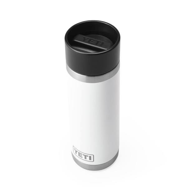 YETI Rambler 18オンス ボトル キャップ付き 真空断熱 ステンレス製、ホワイト