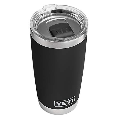 YETI Rambler 20オンス タンブラー マグスライダー蓋付き 真空断熱 ステンレス製、ブラ...