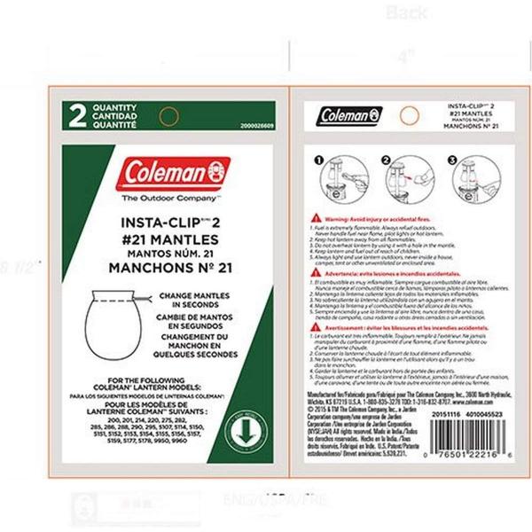 Coleman Mantle Sock Instaclip Tab (2 Pack)