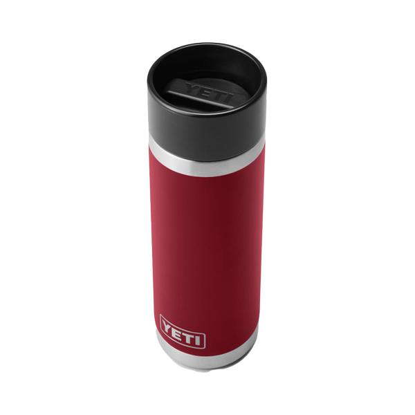 YETI Rambler 18オンス ボトル キャップ付き 真空断熱 ステンレス製、ハーベストレッド
