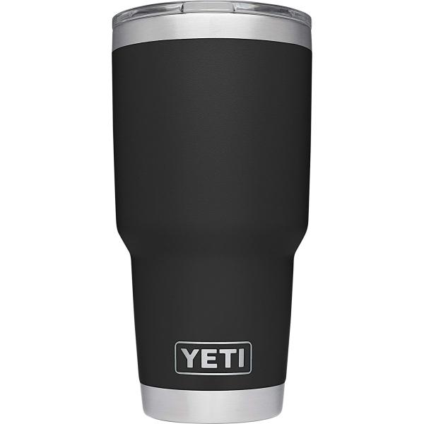 YETI Rambler 30オンス タンブラー 蓋付き 真空断熱 ステンレス製、ブラック