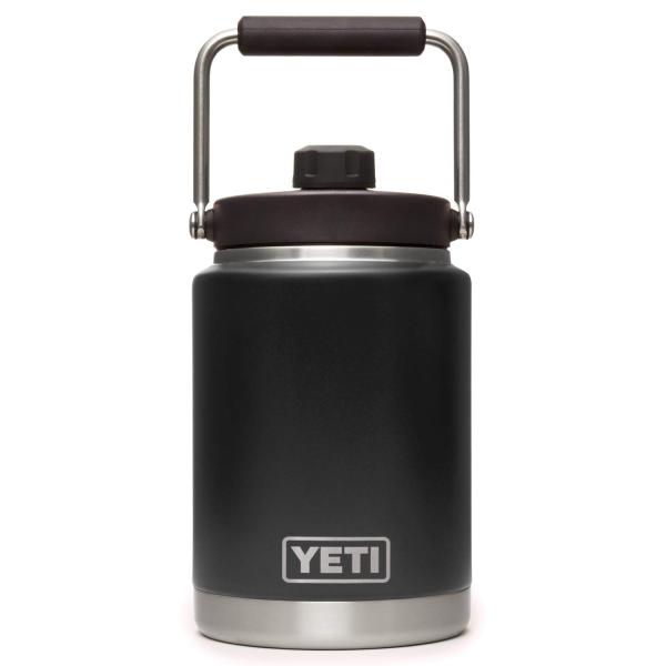 YETI Rambler ハーフガロン ジャグ マグキャップ付き 真空断熱 ステンレス製、ブラック