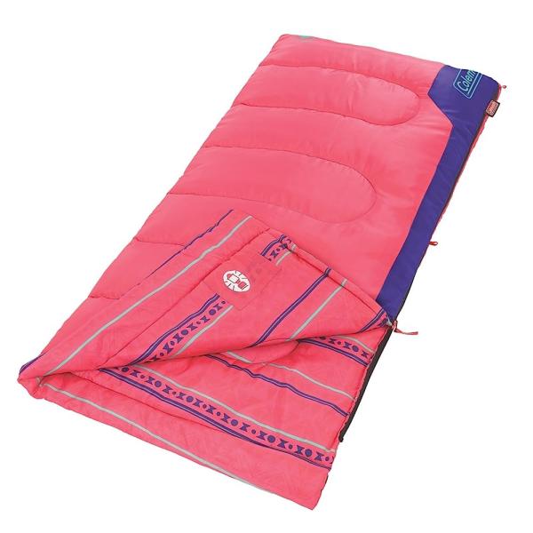 COLEMAN KIDS 50 SLEEPING BAG, PINK, 60" X 26"