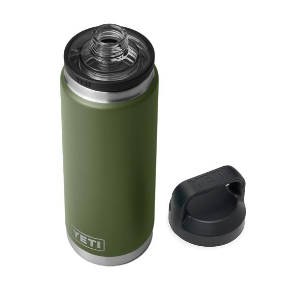 YETI Rambler 26オンス ボトル キャップ付き 真空断熱 ステンレス製、ハイランズオリー...