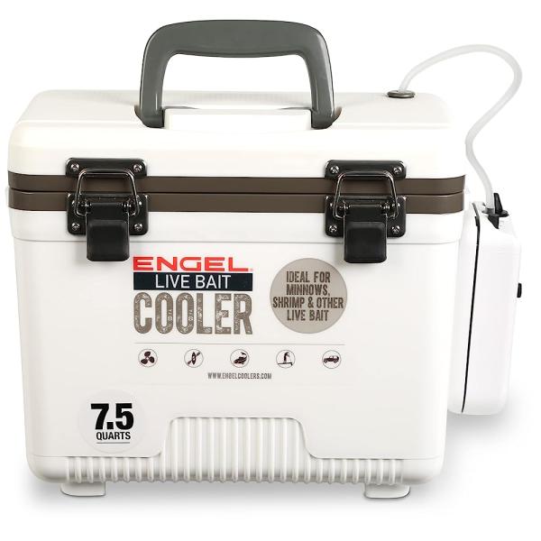 ENGEL 7.5QT LIVE BAIT COOLER BOX WITH 2ND GEN 2-SP...