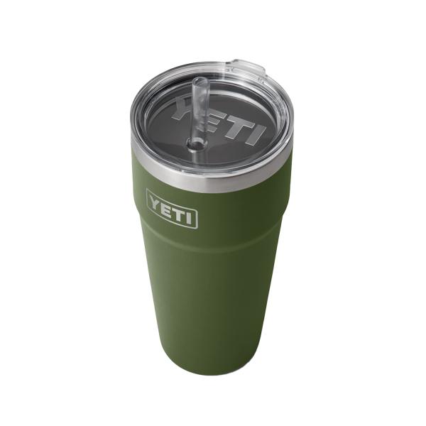 YETI Rambler 26オンス ストローカップ ストロー蓋付き 真空断熱 ステンレス製、ハイラ...
