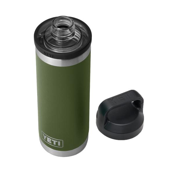 YETI Rambler 18オンス ボトル キャップ付き 真空断熱 ステンレス製、ハイランズオリー...