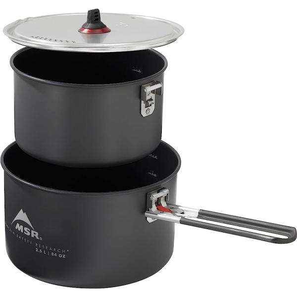 MSR NONSTICK CERAMIC COATED 2-POT CAMPING COOK SET