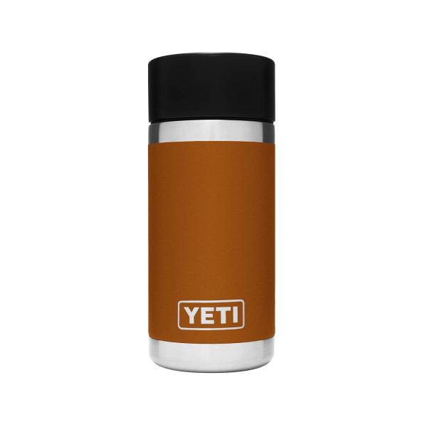 YETI Rambler 12オンス ボトル キャップ付き 真空断熱 ステンレス製、クレイ
