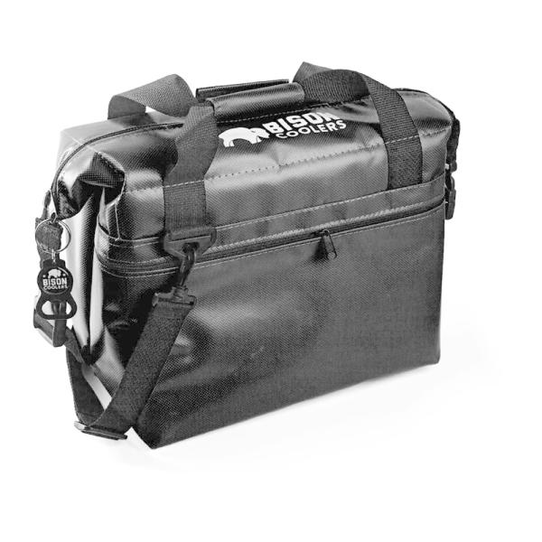 BISON COOLERS 12 CAN BLACK SOFT SIDED INSULATED CO...