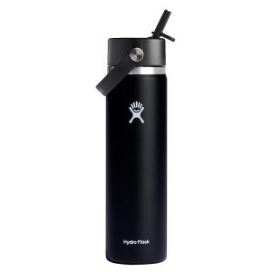 HYDRO FLASK 24 OZ WIDE FLEX STRAW CAP BLACK