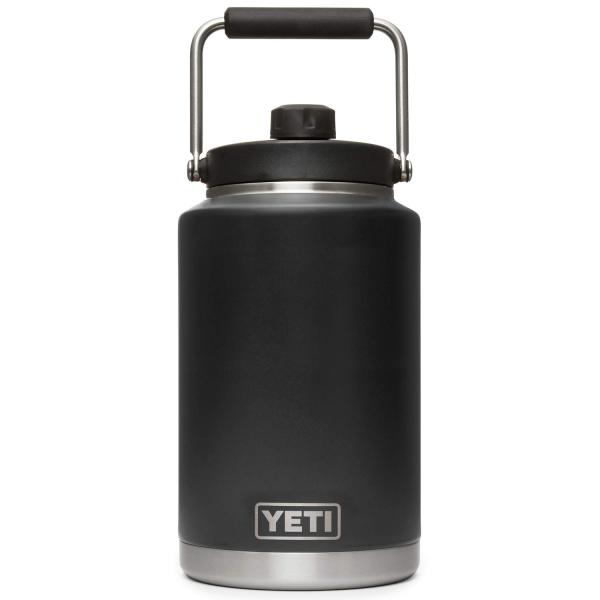 YETI Rambler 1ガロン ジャグ マグキャップ付き 真空断熱 ステンレス製、ブラック