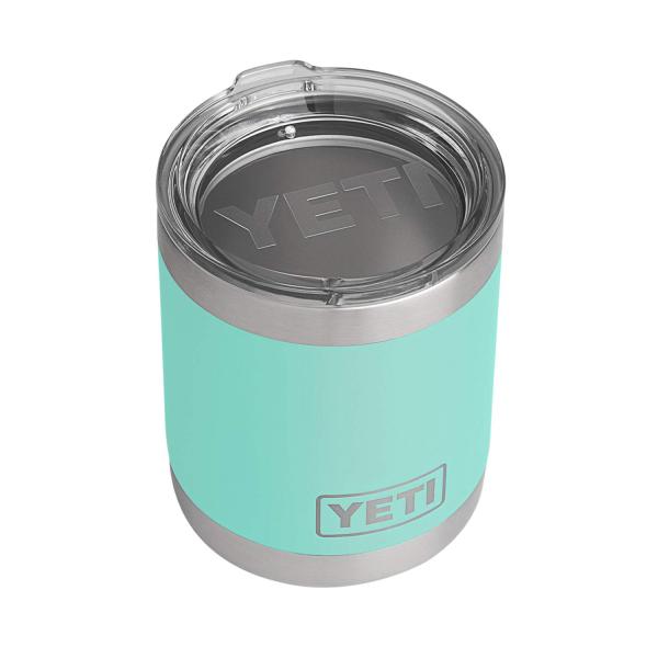 YETI Rambler 10オンス ローボール 蓋付き 真空断熱 ステンレス製、シーフォーム