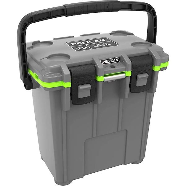 PELICAN 20QT ELITE COOLER (DARK GREY/GREEN) | 15 C...