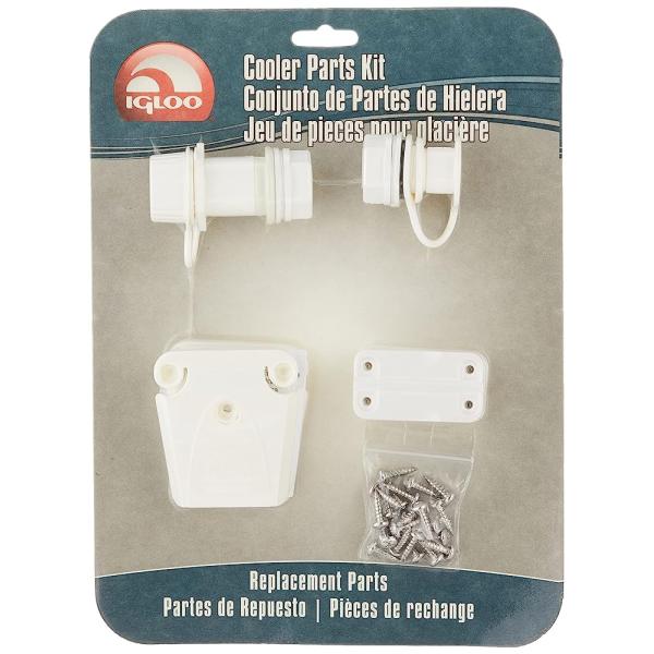 IGLOO PARTS KIT FOR ICE CHESTS, WHITE, 8.5" X 2" X...