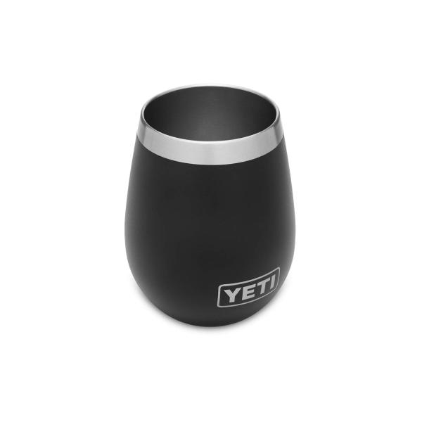 YETI Rambler 10オンス ワインタンブラー 真空断熱 ステンレス製、ブラック