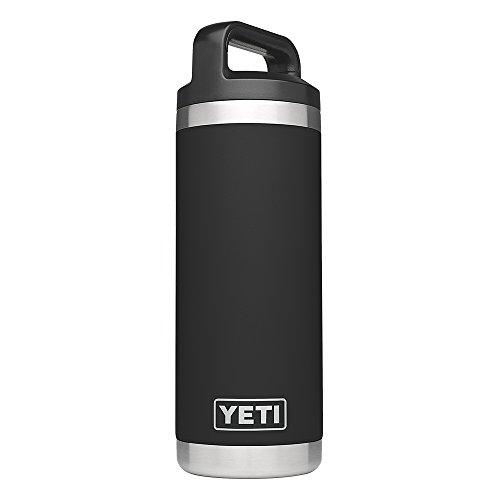 YETI Rambler 18オンス ボトル 真空断熱 ステンレス製、ブラック