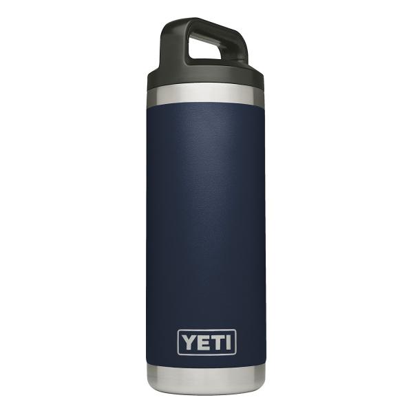 YETI Rambler 18オンス ボトル 真空断熱 ステンレス製、ネイビー