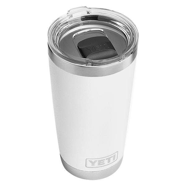 YETI Rambler 20オンス タンブラー マグスライダー蓋付き 真空断熱 ステンレス製、ホワ...