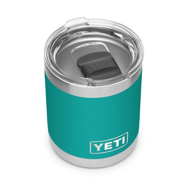 YETI Rambler 10オンス ローボール マグスライダー蓋付き 真空断熱 ステンレス製、アク...